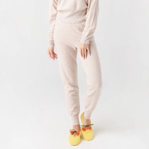 NAADAM Cashmere Pants, Oatmeal / Dark Sand Small / X Small